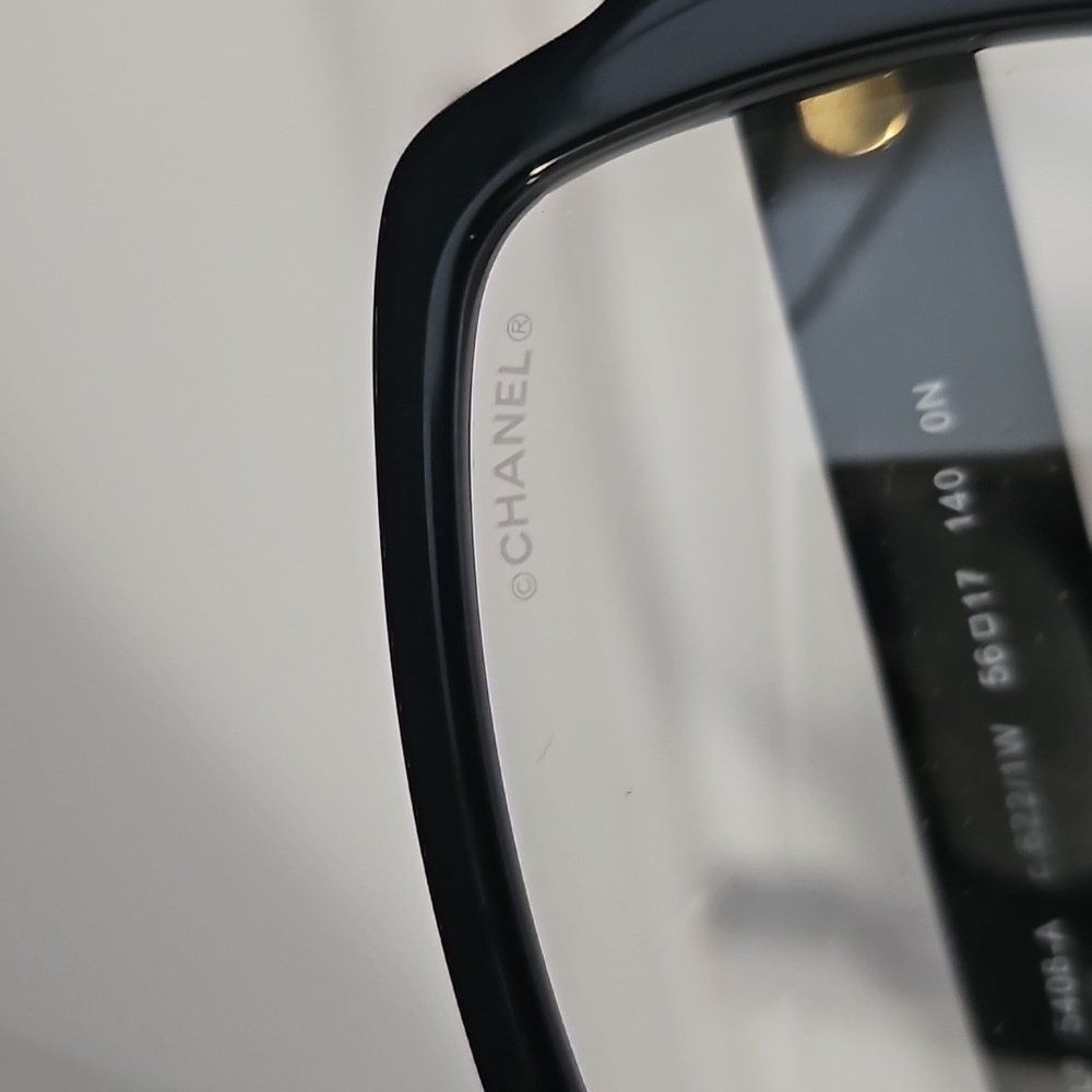 CHANEL Black Eyeglasses with Gold Logo - Picture 16 of 16